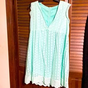 Great summer dress  light green color. NWOT shorts under dress